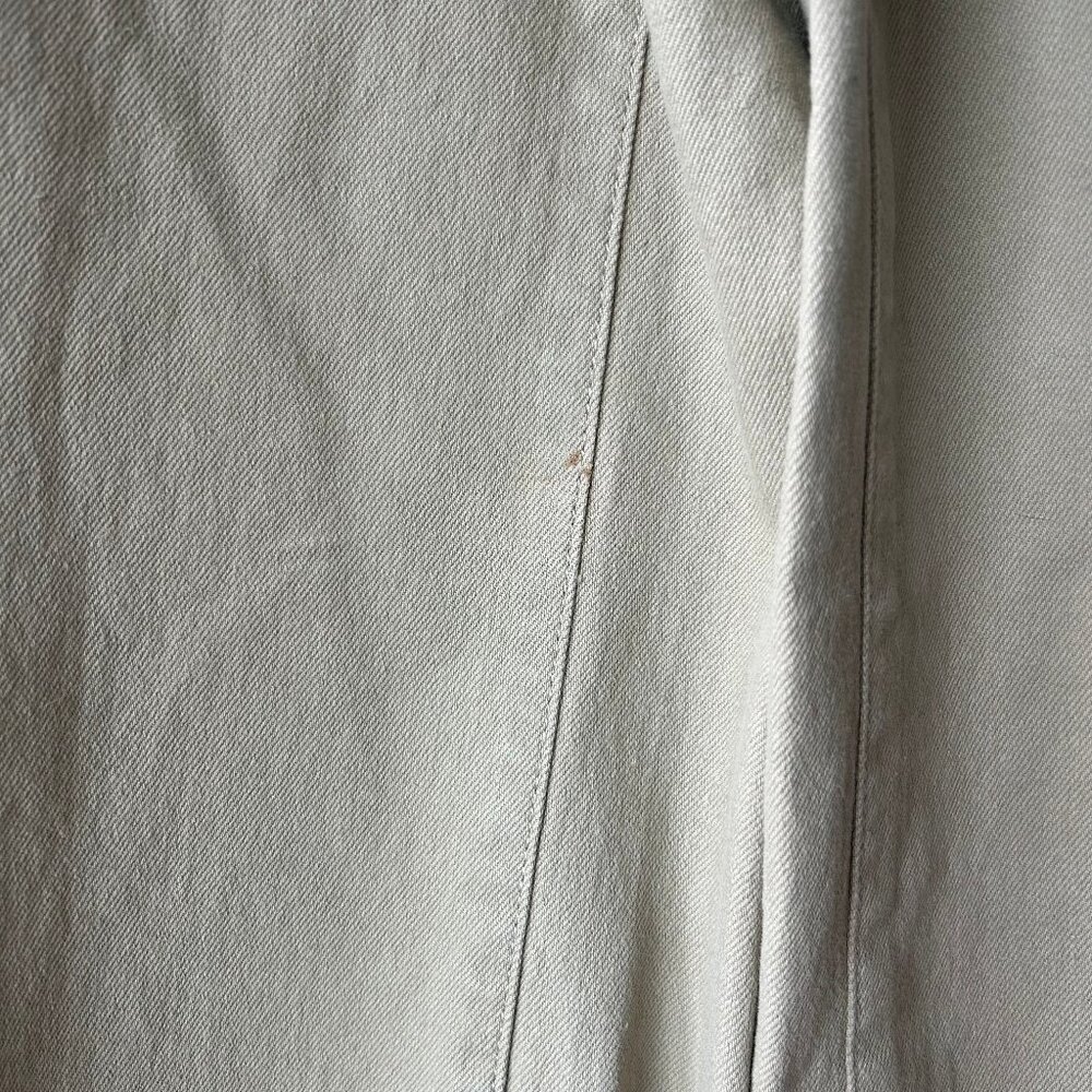 Oak + Fort Wide Leg Twill Pants Beige High Rise Size Small - Picture 4 of 11